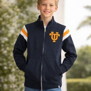 University of TN Jacket Coat Youth Boys Girls Large Zipper Navy Blue Orange UT
